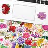 50 Flowers Series Stickers Literary Fresh Plant Flowers Graffiti Stickers Hand Account Diary Suitcase