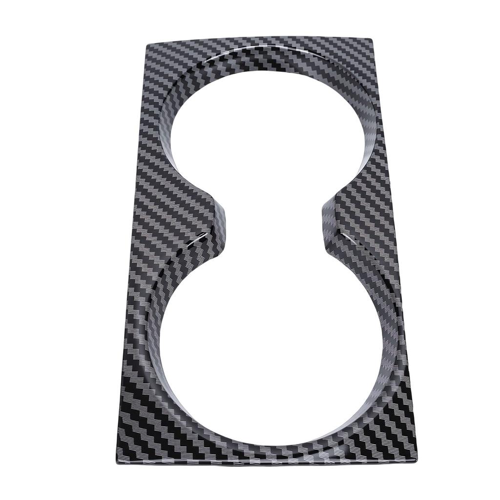 Water Cup Holder Panel Cover Trim Black Carbon Fiber Style Waterproofing Replacement for Mazda 3 2020