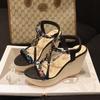 22 new large size sandals wedge heel European and American temperament platform muffin and linen Roman sandals