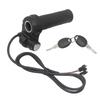E-Motorcycle Throttle Grip Universal Electric Bicycle Scooter Wire Twist Throttle Grip with 2 Keys Waterproof Speed Controller