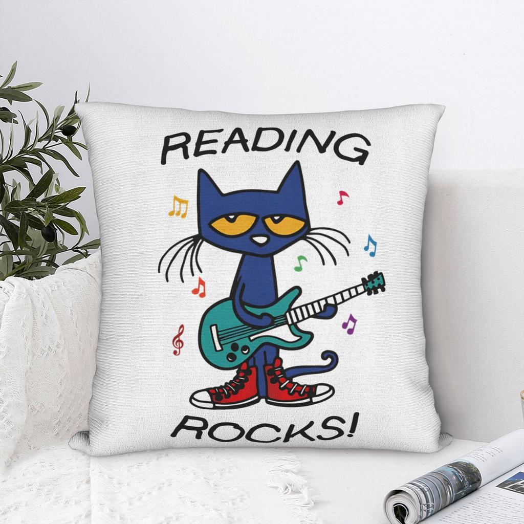 Cute Kitten Petes the cat Square Pillow Cases Cushion Cover Awesome Zipper Decor Throw Pillow Case Cover for Living Room