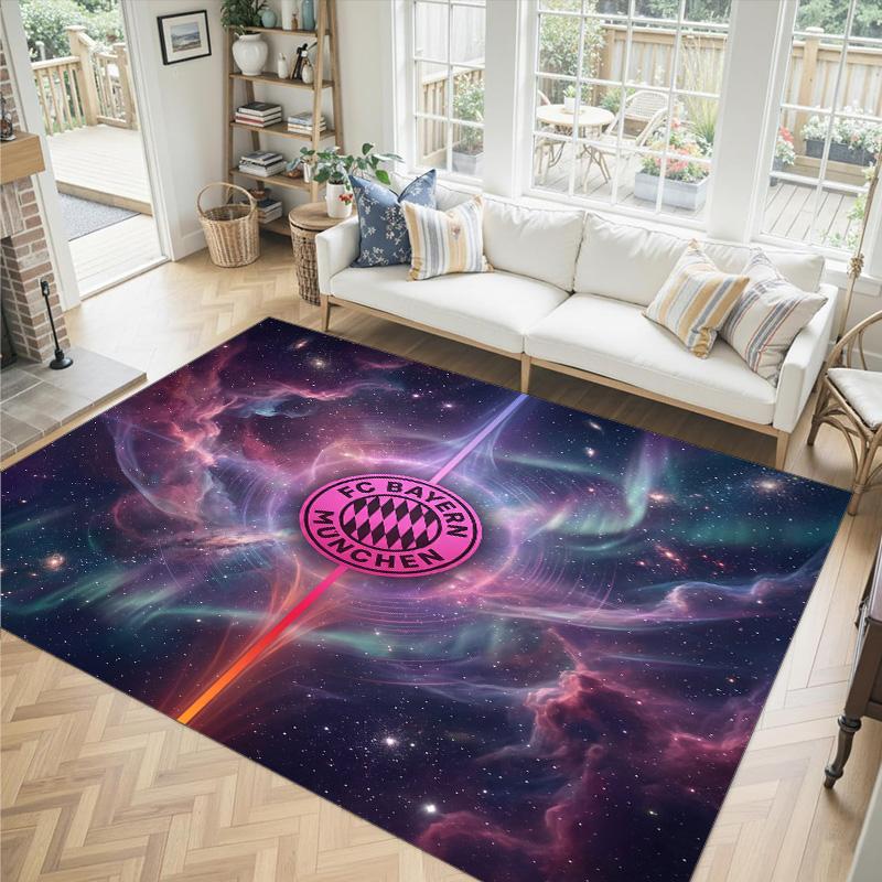 Bayern Munich Design Crystal Velvet Carpet Cozy Non?Slip Printed Rug For Bedroom Living Room Entrance