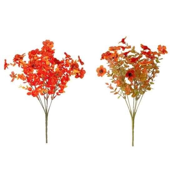 2/3/4/5/6/12Pcs Fall Artificial Flower 7 Fork UV Resistant Fake Flower Home Wedding Party Table Centerpiece Indoor Outdoor Faux Bloom Decoration