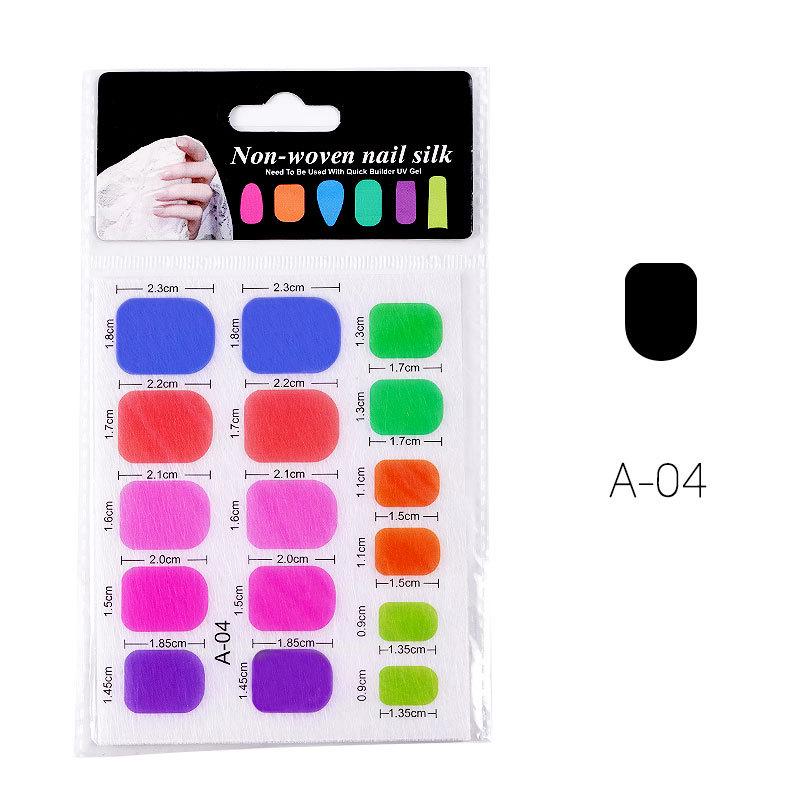 2 Placas de Fibra de Seda para Forma de Extensión de Uñas Telas No Tejidas Fibra de Construcción de Gel UV Acrílico Francés Accesorios de Manicura DIY