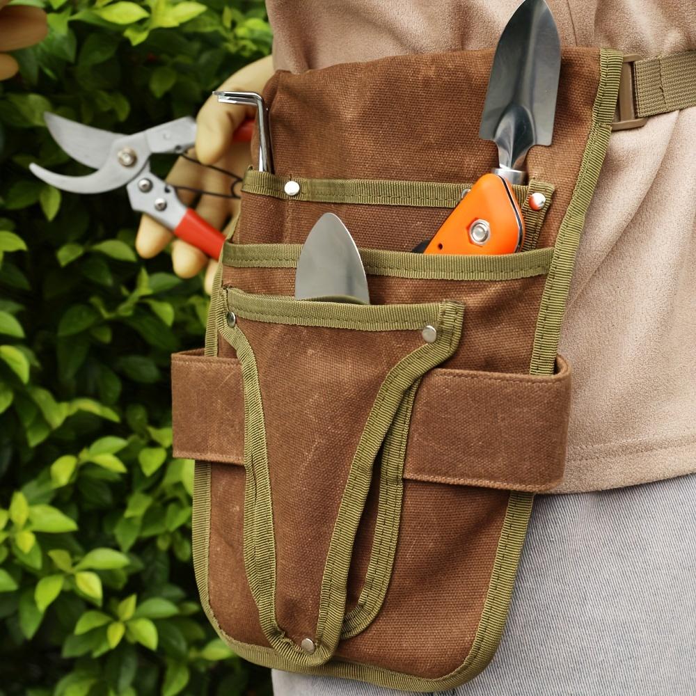 [Garden Tool Belt] Garden Tool Belt - Garden Canvas Belt - Tool Bag with Multiple Pocket Storage - Portable Men Women Tool Bag