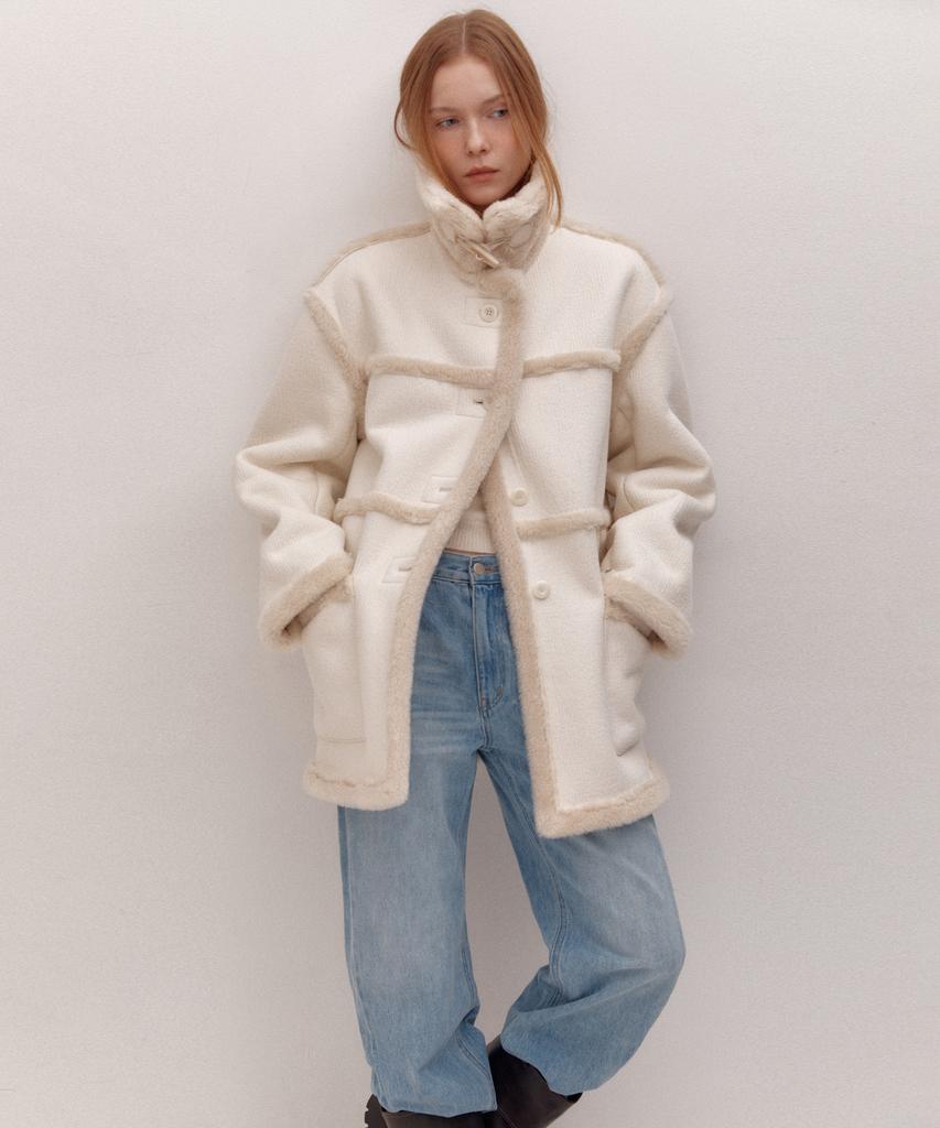 Ava Molli Wool Shearing Mustang Ct (Ivory)