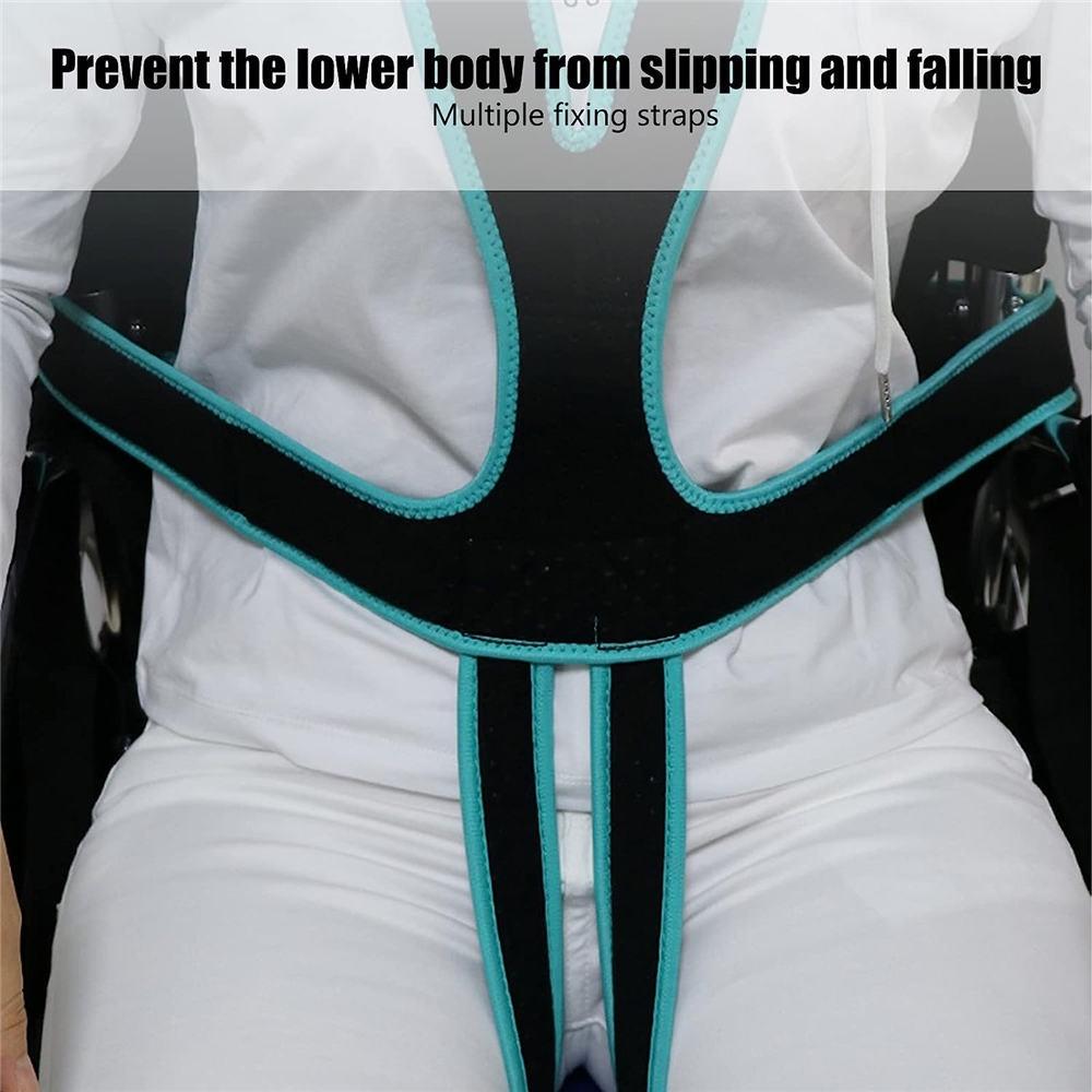 Wheelchair Restraint Strap, Soft Breathable Tightness Adjustable Elderly Wheelchair Belt for Elderly Patient Disabled