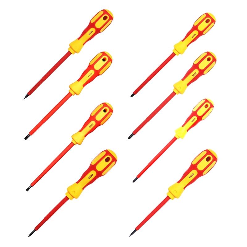 Strong Carbon Steel Insulated Screwdriver Created For Prolonged Service In Electrical And Home Improvement Projects