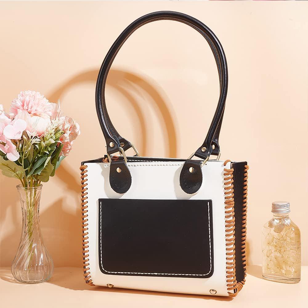 40CM Leather Bag Handles Replacement Handbag Purse Shoulder Strap for Women DIY Handmade Bag Accessories