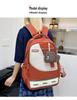 Unisex Trendy Color Block Large Capacity Scratch-Resistant Versatile Student Backpack