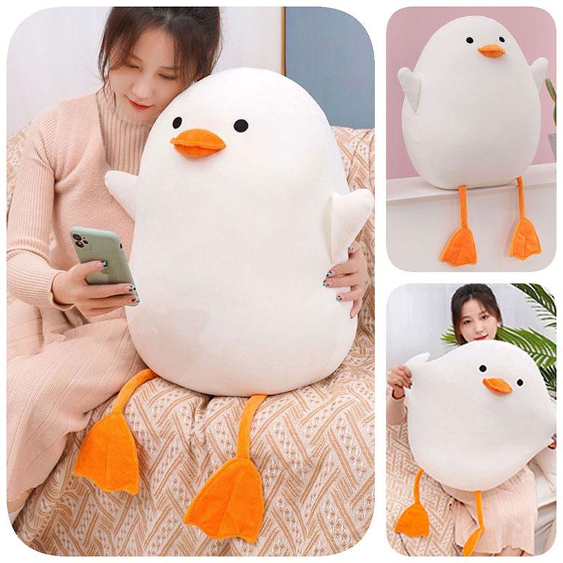 Duck Toy Plush Sleeping Pillow Ragdoll Down Cotton Filling Huggable Room Decor