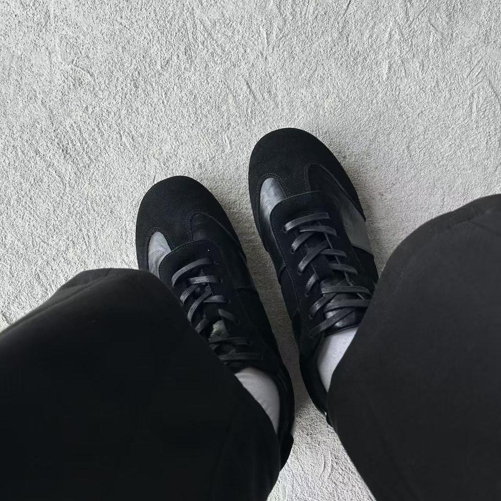 Versatile Round Head Lace-Up Commuting Single Shoes Casual Moral Training Shoes Men'S Comfortable Classic Retro Forrest Gump Shoes
