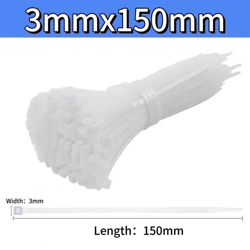 100-1000pcs Self-locking Plastic Nylon Tie Black Cable Tie Fastening Ringcable Tie Zip Wraps Strap Nylon Cable Ties Set