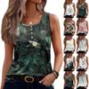 Womens Tank Tops Summer Sleeveless Tops Loose Button Shirts Neck Dress Casual Vest Clothes