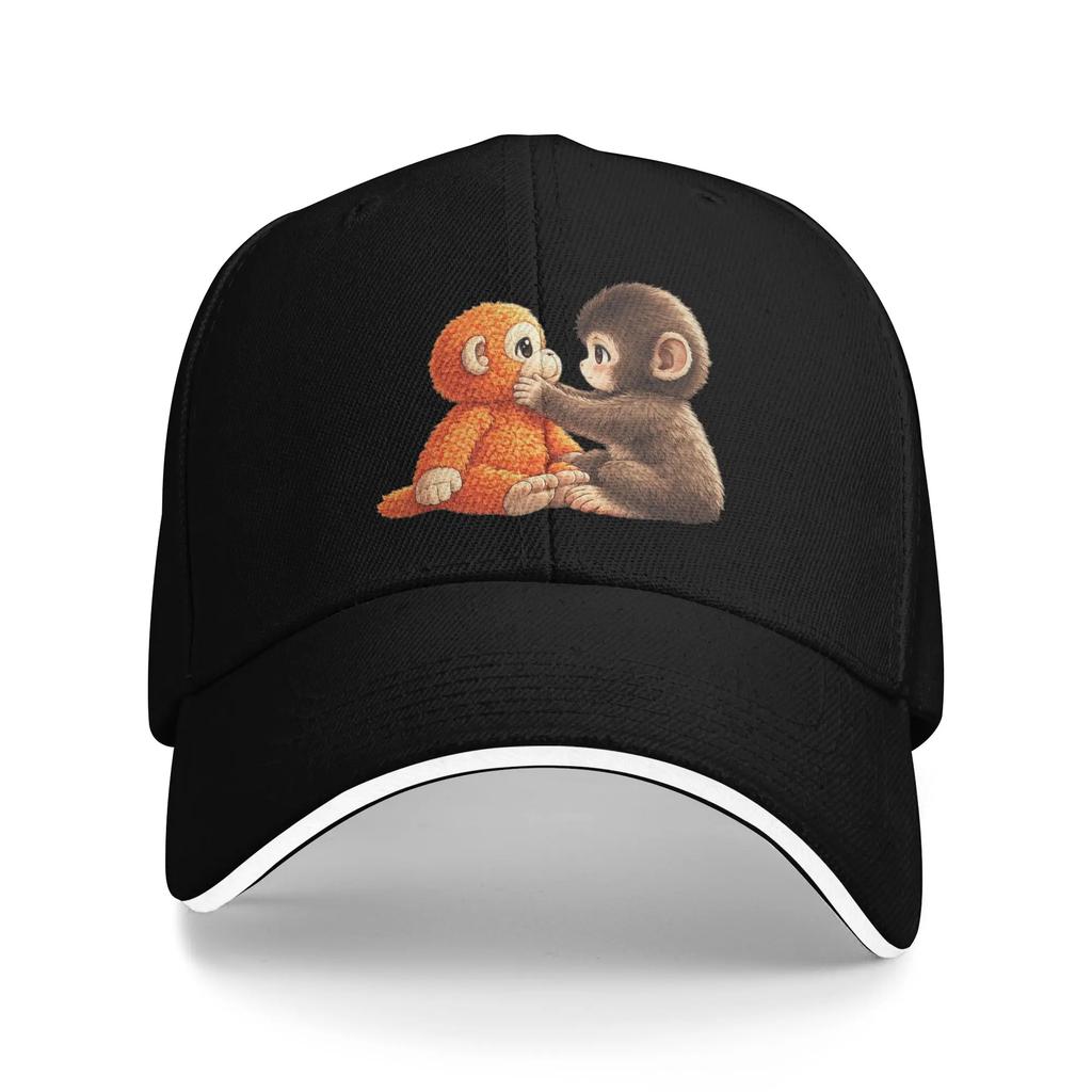 Monkey Punch Funny Monkey Casual Baseball Cap Outdoor Sports Trucker Hat Summer Wholesale Women Unisex Fitted Retro Baseball Caps