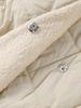 Women's Collar Tied Waistband Jacquard Thick Jacket Top