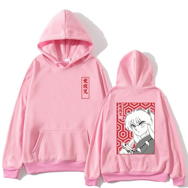 Japan Anime Demon Inuyasha Graphic Hoodie Sesshoumaru Higurashi Kagome Men Women Hoodies Oversized Casual Sweatshirt Streetwear