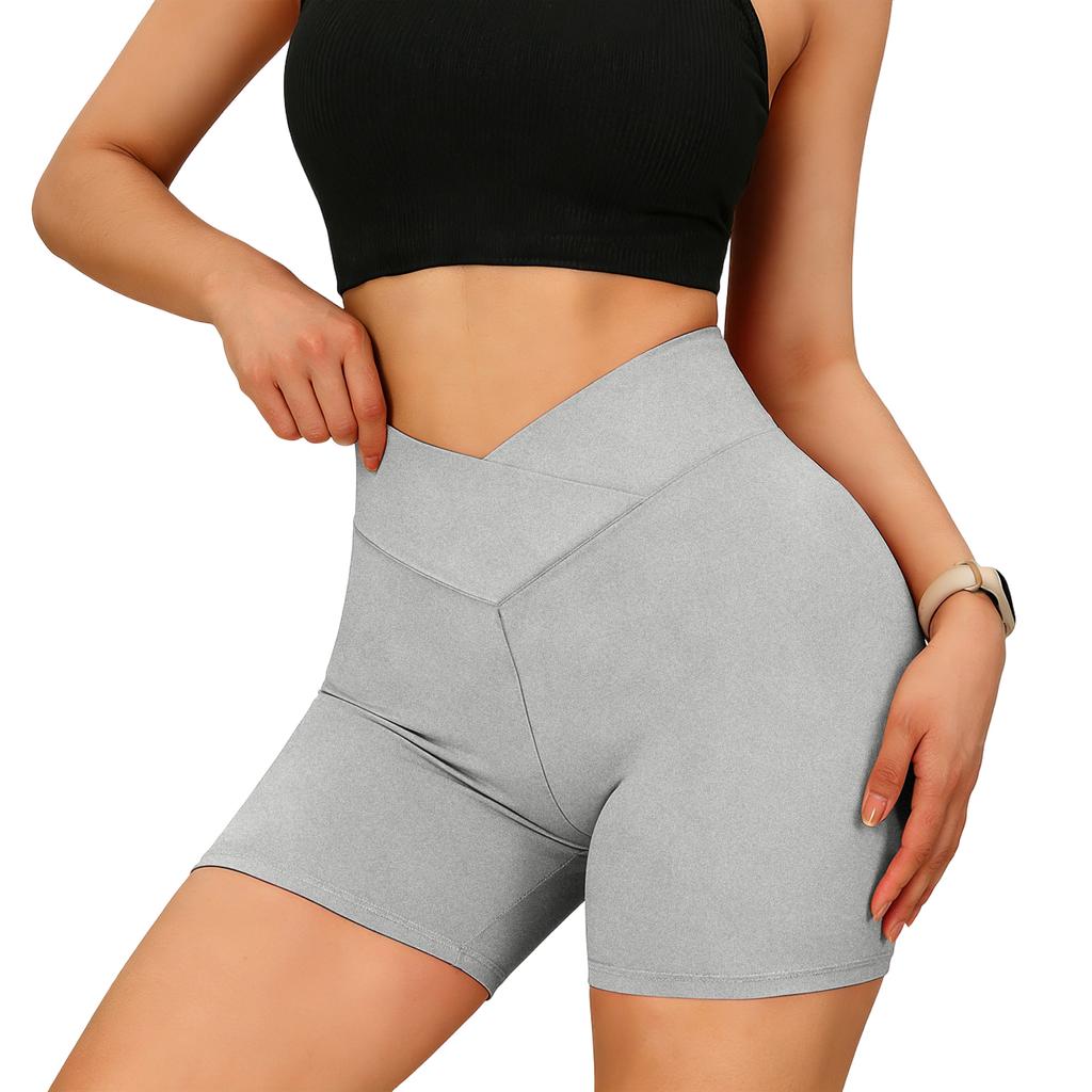 Ladies' Color V-waist Slim Fit Fashionable Versatile Casual Trend Shorts With Hip Coverage