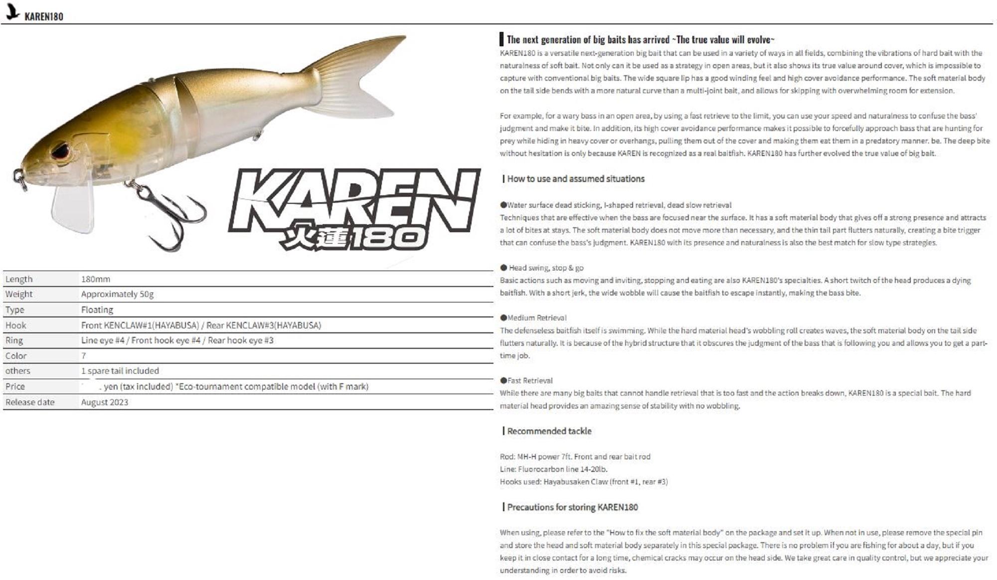 Leurre Nageant OSP Karen 180 - Flottant - 18 Cm - 50 G - K06 - Neuf Sous Blister