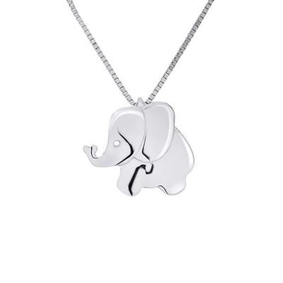 Children's Pendant - LÉA &; ARTHUR - Elephant - 375 White Gold - Hypoallergenic Jewelry - Gift Bag