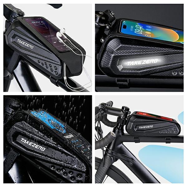 Etui/Uchwyt Rowerowy Takezerotz06 Sakwa Na Ramę Czarny/Black