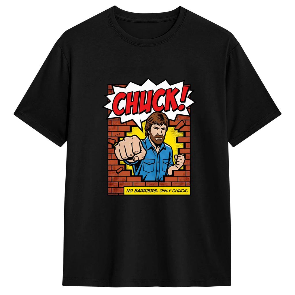 Chuck Norris T Shirt Harajuku T Shirts ShortSleeved Vintage Tshirt Summer Cotton Oversized Top Tees