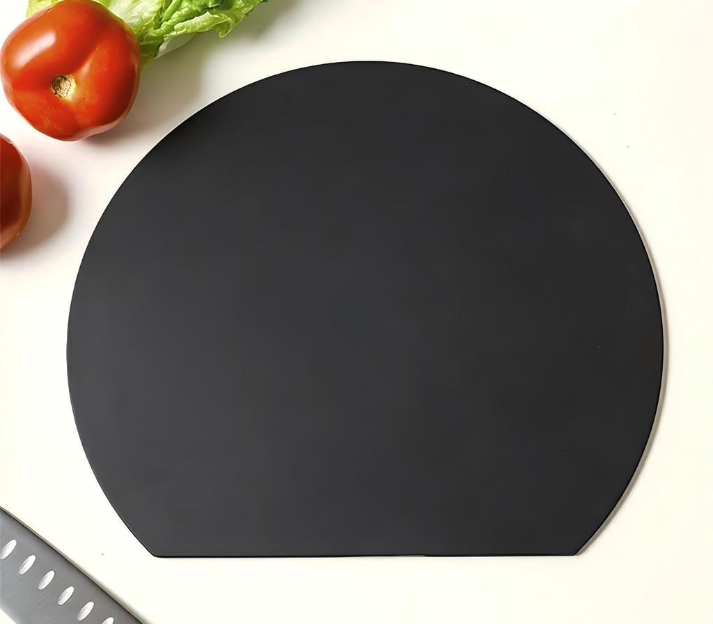 Smilemoon Cutting Round Cutting Heat Dishwasher Can Be Used On Both Rubber Cutting Kamaboko 35 X 29 Cm Board, Black, Board, Elastomer, High-grade