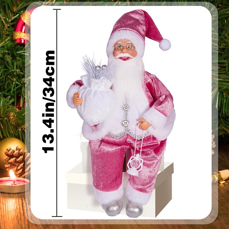 1PC Festive Santa Claus Decor for Shop Displays Handcrafted Santa Ornament for Mantle