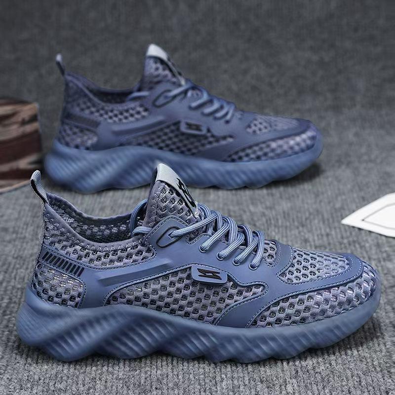 Herrenschuhe Herren leichte atmungsaktive niedrig geschnittene Freizeitschuhe Watschuhe Sommer neue Netz-Herrenschuhe Sportschuhe