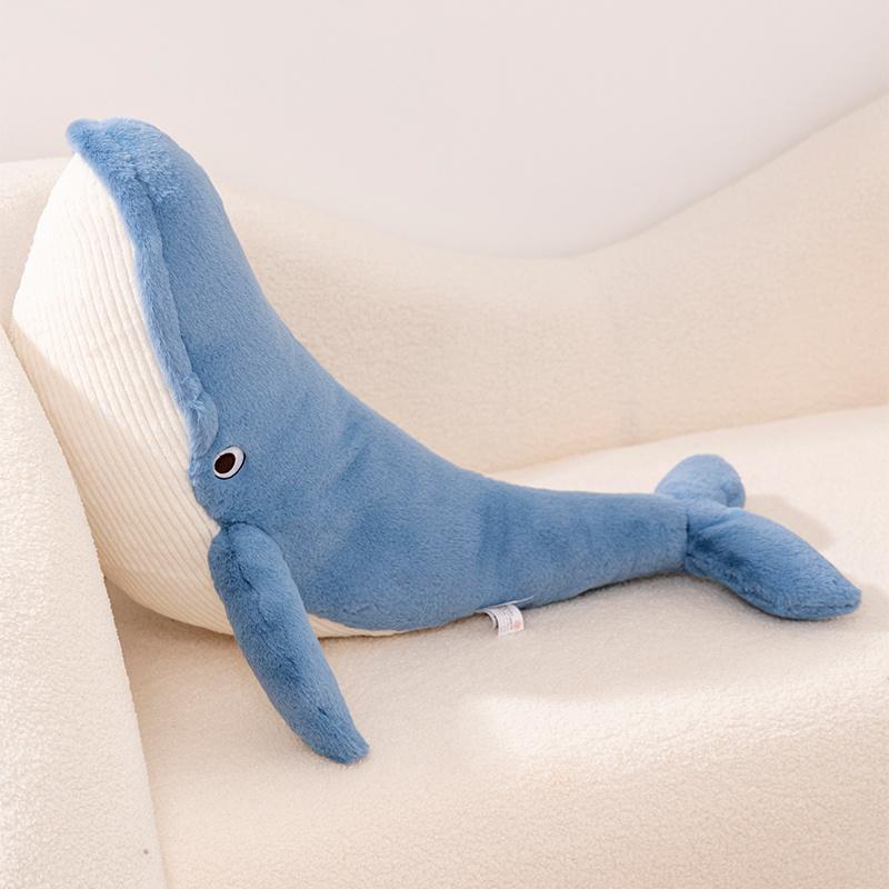 New  75/100cm New Style Blue Shark Plush Toys Big Fish Cloth Doll Whale Stuffed Animals Children Birthday Gift