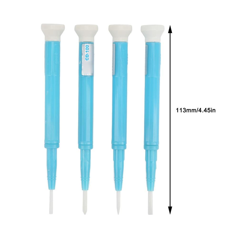 4PCS Slotted/Flat Head Ceramic Screwdriver Set 1.3mm, 1.8mm, 2.0mm, 2.6mm Ceramic Tip Non-Conductive Adjusting Screwdriver