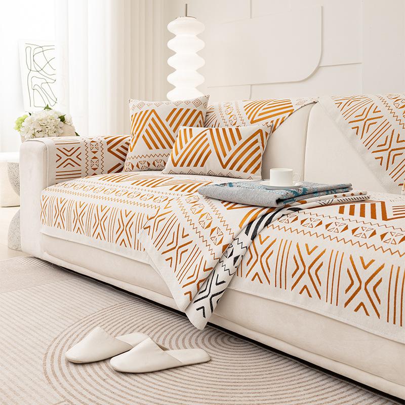 

Подушка для дивана из синели, универсальная подушка для сиденья дивана для гостиной, нескользящая подушка для дивана, чехол для полотенца, подушка 70*70cm