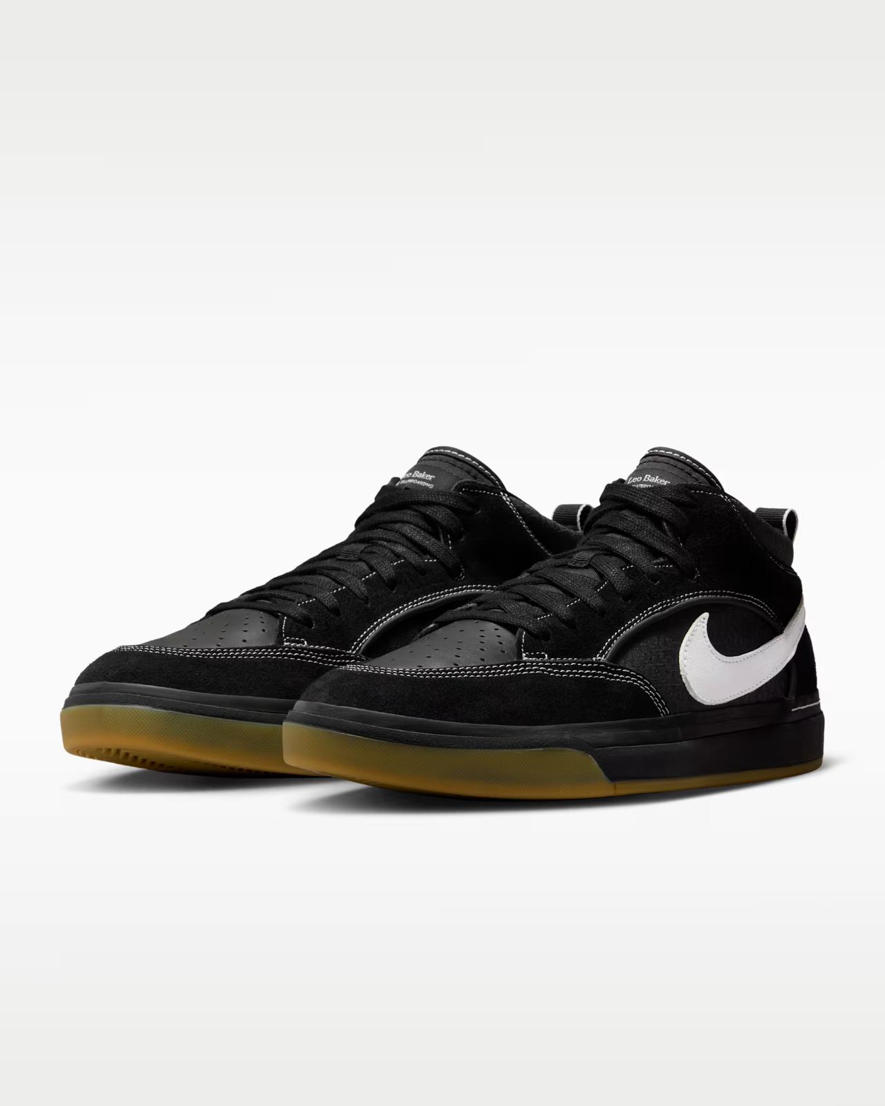 DX4361-005 Nike SB React Leo Black/Gum (Men s) 6