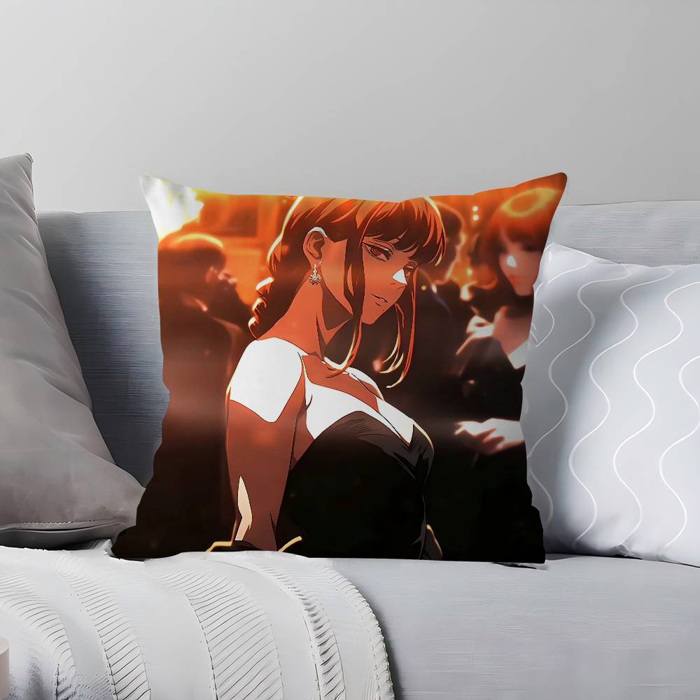 

Аниме М-Макима Наволочка 45х45см Мягкая Уютная Хлопковая Декоративная Наволочка с Молнией для Дивана Спальни 16x16Inch