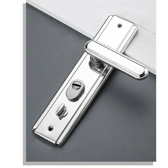 Stainless Steel Thickened Anti-theft Door Lock Universal Multifunctional Anti-theft Door Handle Lock Hardware Accessories