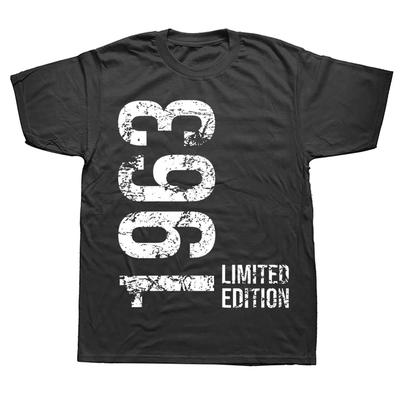 Neuheit 61. Geburtstag 61 Jahre Retro Vintage 1963 T-Shirts Grafik Baumwolle Streetwear Kurzarm Geburtstagsgeschenke Sommer T-Shirt