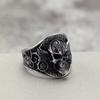 Vintage Stainless Steel Men's Skull Ring Motorcycle Style Band