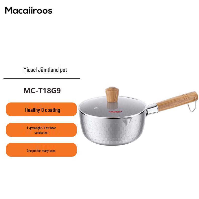 Maikaluo 18cm Stainless Steel Yukihira Saucepan