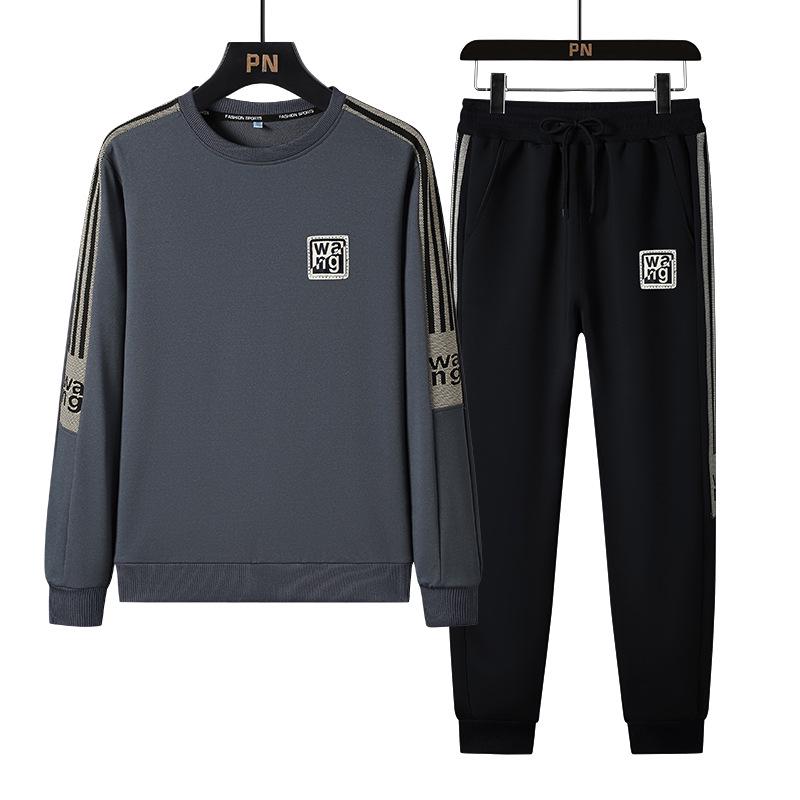 Men's Velvet Track Suit: Spring/Autumn Three-Piece Set - Cardigan Jacket, Sweatshirt, and Sweatpants