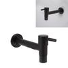 G1Celsius2 Wall Mounted Cold Water Tap 304 Stainless Steel Single Handle Cold Faucet Bathroom Garden Faucet Tap Black