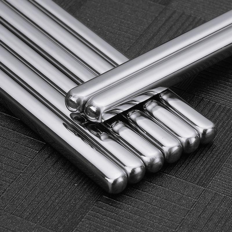 5 Pairs  Stainless Steel Chopsticks Reusable Non Slip Chopsticks Dishwasher Safe