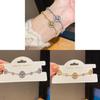 Copper Zircon Round Hand Chain For Women Light Luxury Style Perfect For Daily Wear