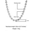 11mm Coffee Beans Chains Bracelets Stainless Steel Hiphop Necklace for Men Women