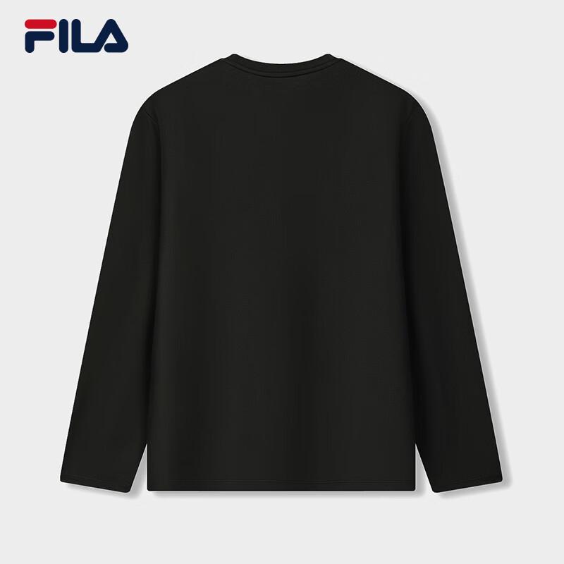 FILA Men's Basic Round Neck Knit Long Sleeve T-Shirt