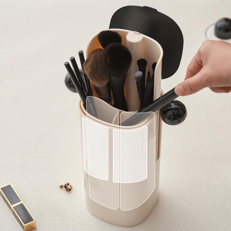Automatischer Make-up-Pinselhalter Kreativer Augenbrauenstift Make-up-Pinsel Aufbewahrungsbox Staubdicht Wasserdicht Make-up-Pinsel Organizer