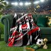 Coperta con Emblema della Squadra di Calcio Beşiktaş Istanbul, Plaid in Flanella per Divano, Interni, Campeggio, Soggiorno, Ufficio, Sedia e Letto, Morbido Regalo di Compleanno
