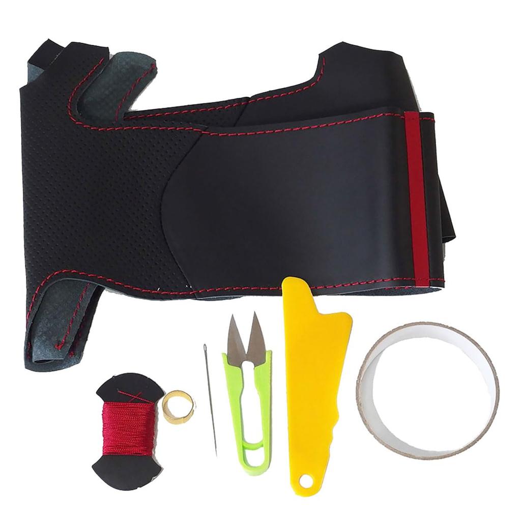 NS Design Leather Steering Wheel Wrap Kit for the in Perforated Red (1NS1T44) FT-86 (Late Model)