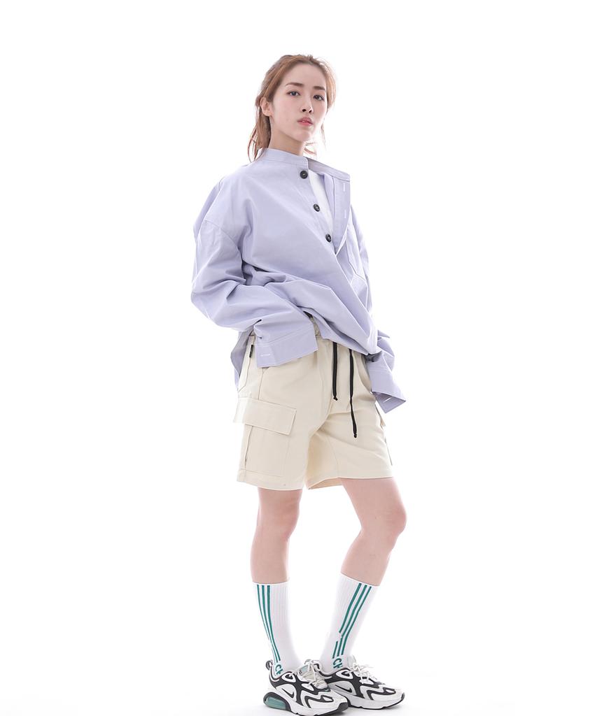 Seinteukeulu Comfortable Modern Cargo Shorts Cm-1200C Cream