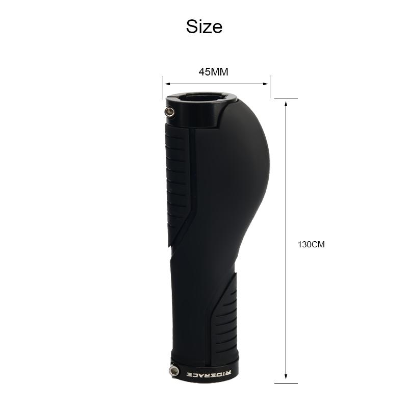 Bicycle Handlebar Grips TPR Ergonomic Rubber Handle Non-Slip Shock Absorption Mountain Bike Handlebar Cover Double Side Lock On