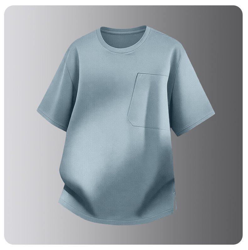 2026 Summer Men's Ice Silk Quick-Dry Sports Tee: Short Sleeve, Trendy, High-End, Round Neck